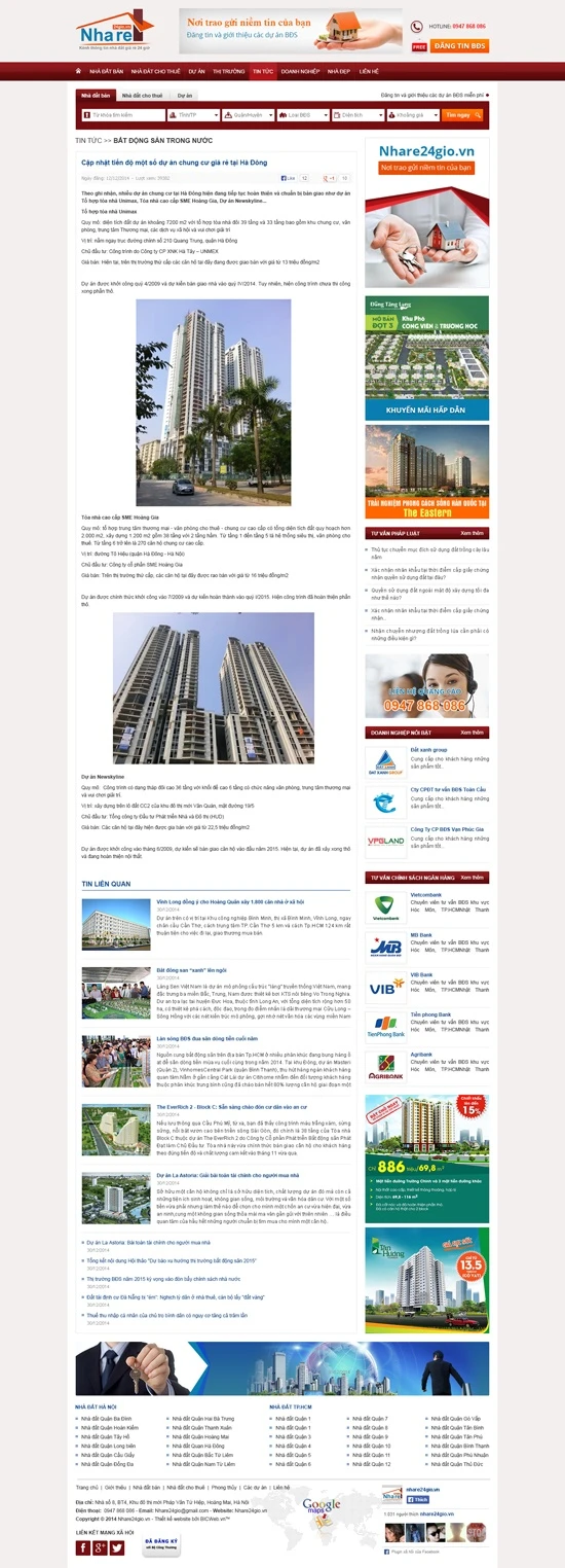Thiết kế website BĐS giatrithuc.com.vn - Kênh thông tin nhà đất giá rẻ