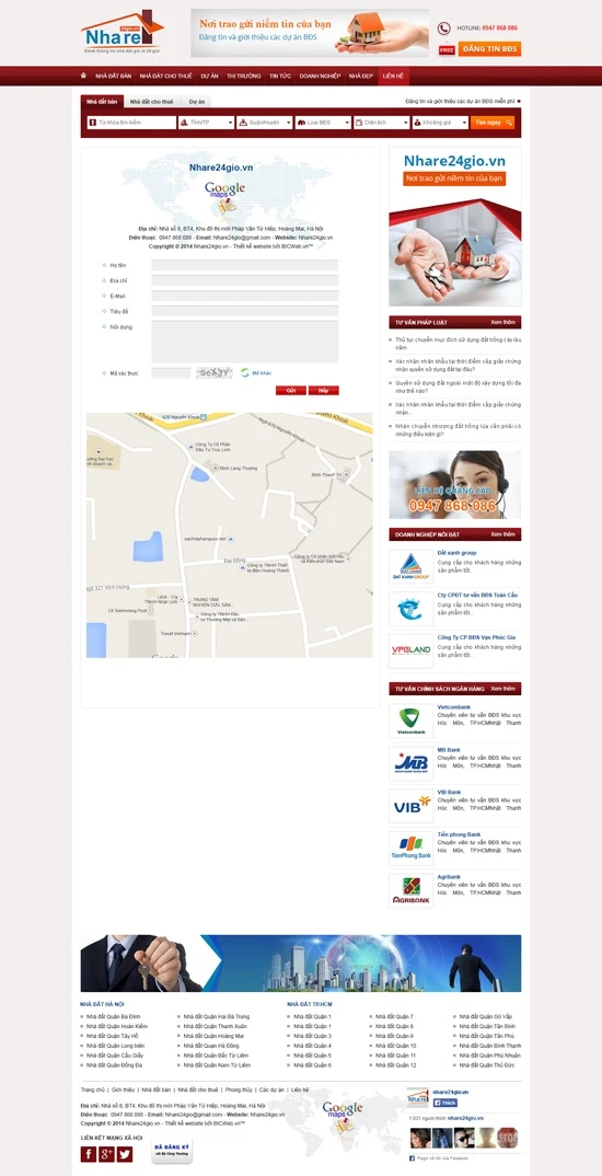 Thiết kế website BĐS giatrithuc.com.vn - Kênh thông tin nhà đất giá rẻ