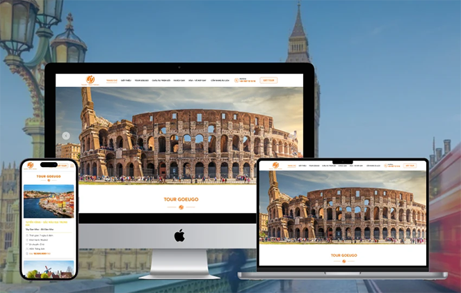BICWeb hoàn thành dự án thiết kế website du lịch GoEUgo Travel - Khám phá Châu Âu cùng website du lịch đẳng cấp