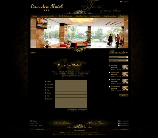 Thiết kế website Khách sạn LUXEDEN