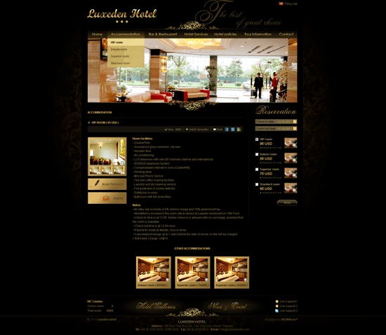 Thiết kế website Khách sạn LUXEDEN