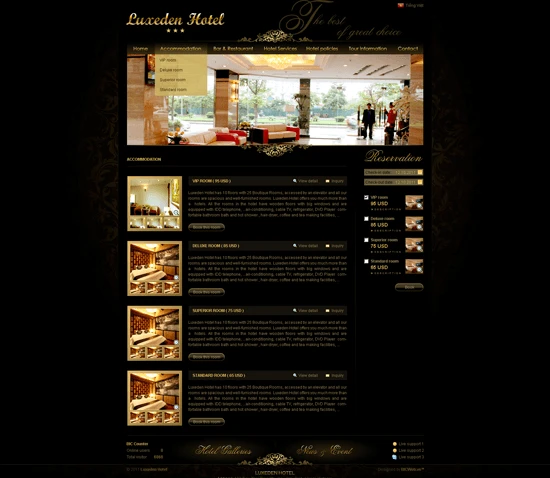 Thiết kế website Khách sạn LUXEDEN