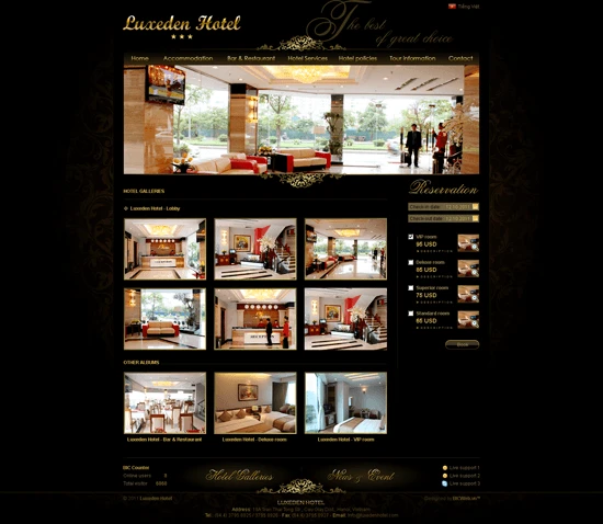 Thiết kế website Khách sạn LUXEDEN