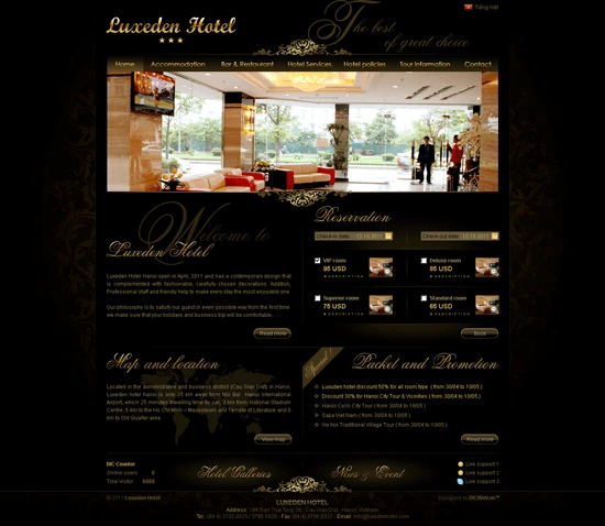 Thiết kế website Khách sạn LUXEDEN