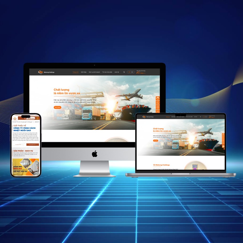 Thiết kế Website xuất khẩu Mekong Holdings