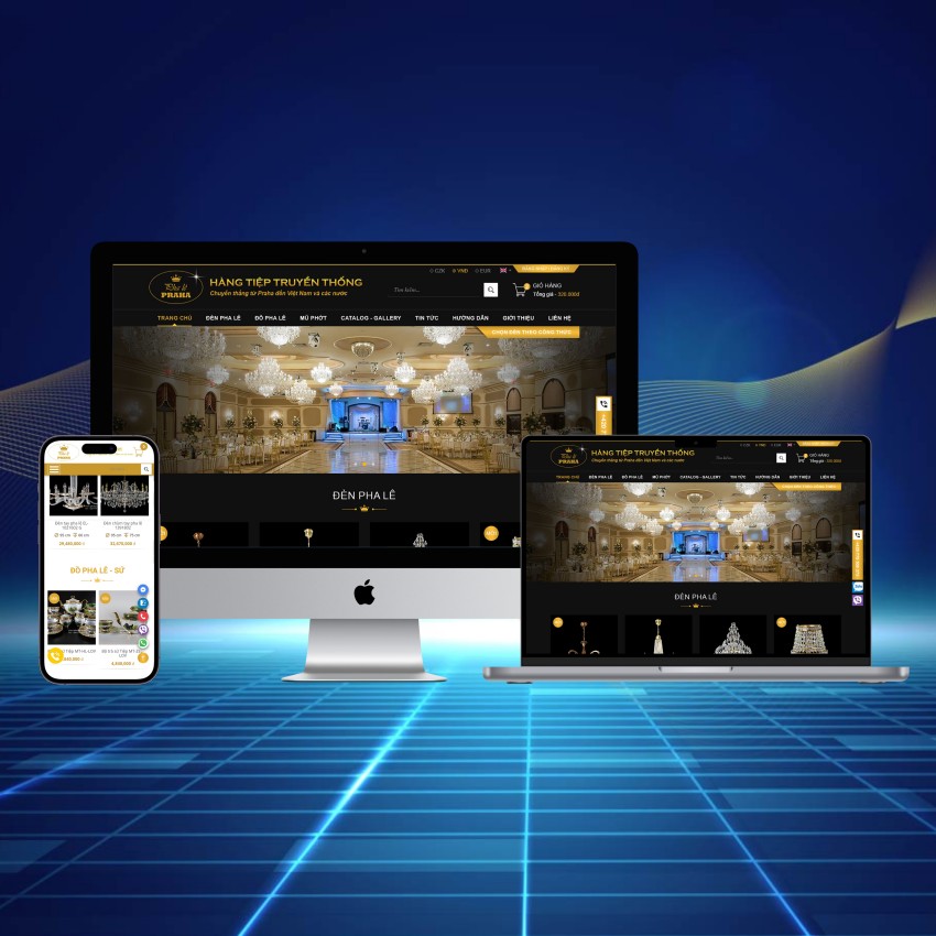 Thiết kế website bán pha lê - Phalepraha - Cộng hòa Séc