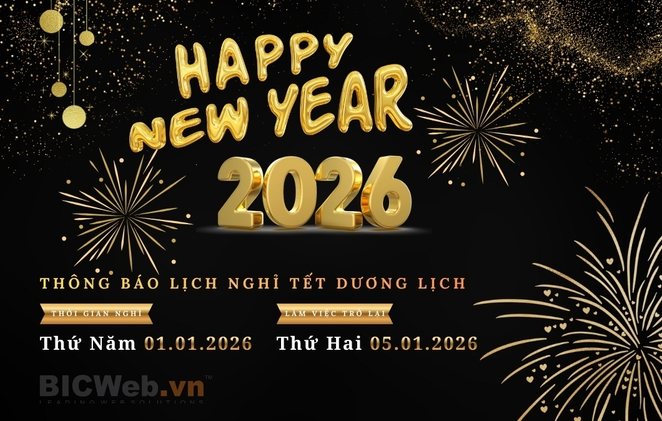BICWeb – Thông báo lịch nghỉ Tết Dương lịch 2026